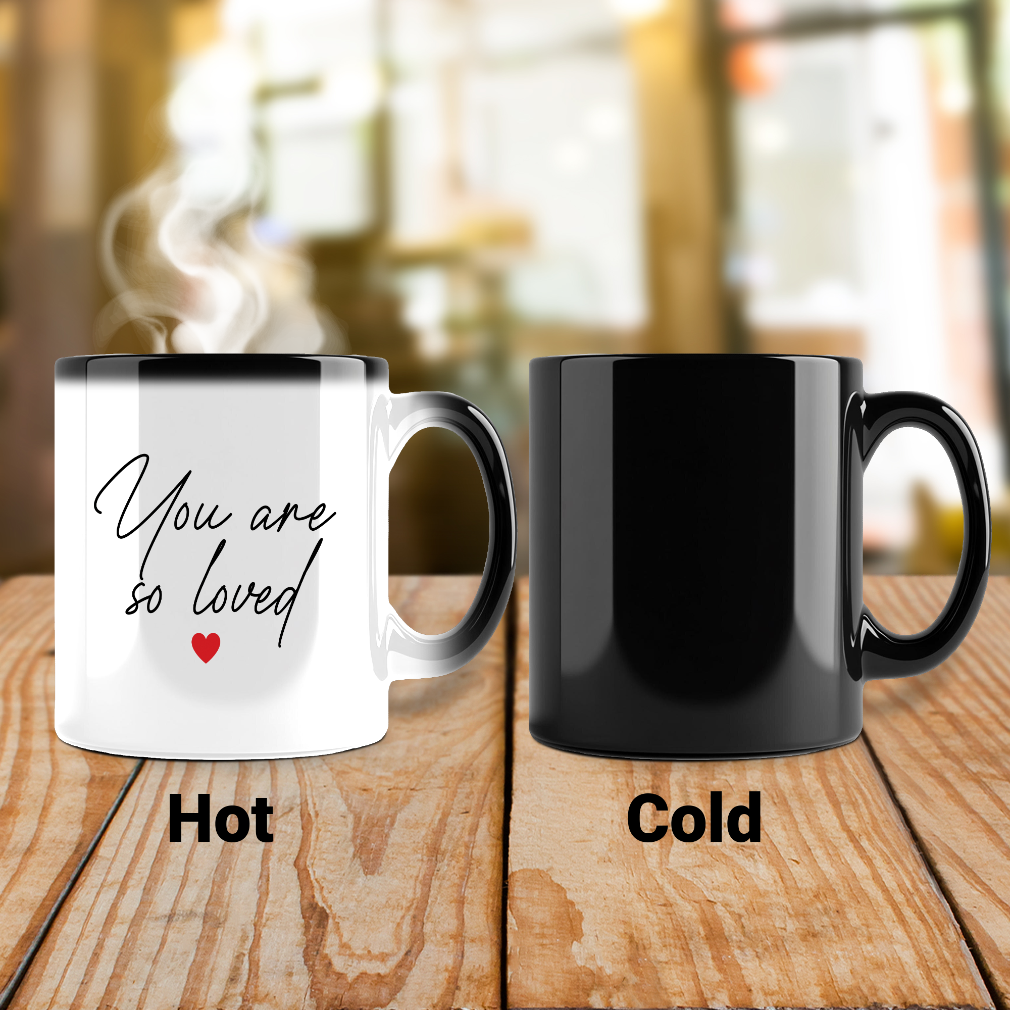 Custom Hidden Message Color Changing Mug for Love Message, Baby Reveal